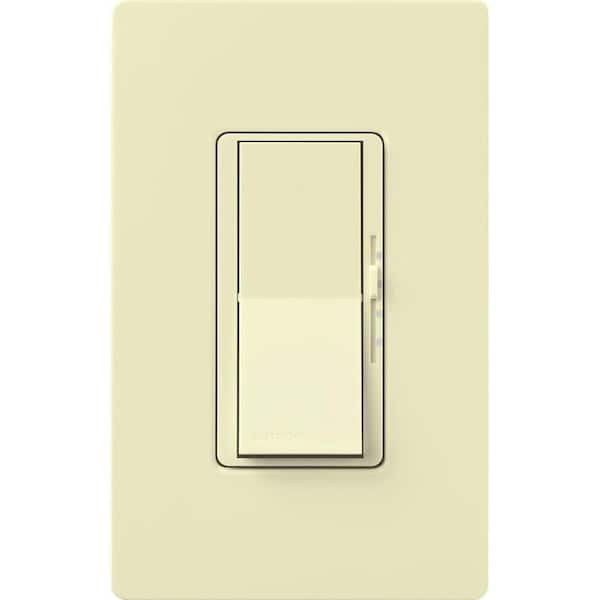 Diva 3-Speed Rocker Fan Control and Light Switch, Single-Pole, 1.5A Fan/1A LED, Almond (DVFSQ-LF-AL)