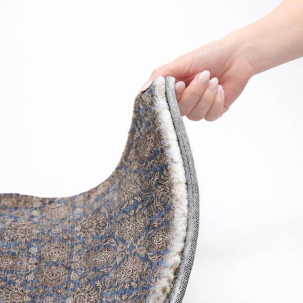 Dream Shag Premium Machine Washable Abstract ADS702 Navy 2 ft. x 3 ft. Accent Rug