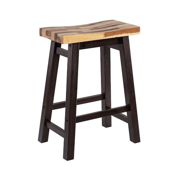 Boraam Sonoma Backless Saddle Counter Stool-Blended Espresso Finish