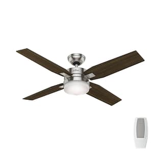 Mercado 50 in. LED Indoor Brushed Nickel Ceiling Fan with Light and Universal Remote