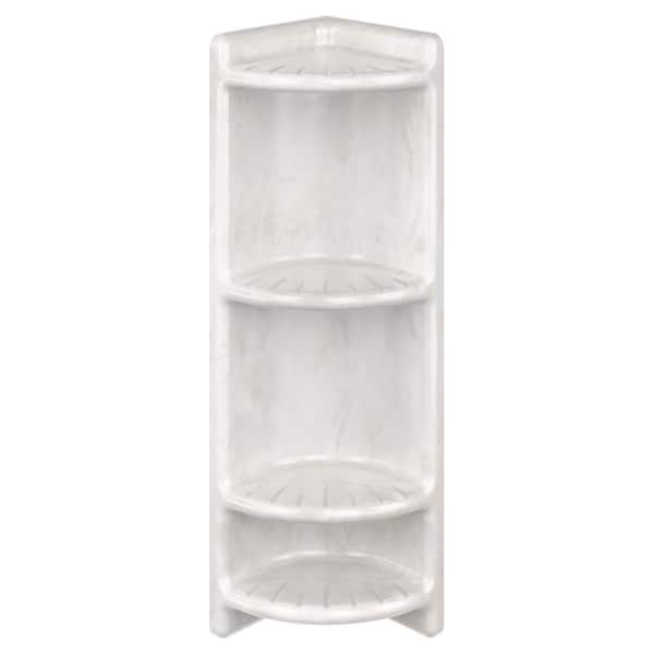 Passage Corner Shower Shelf 9 x 9 x 3.5 in Brushed Metal finish