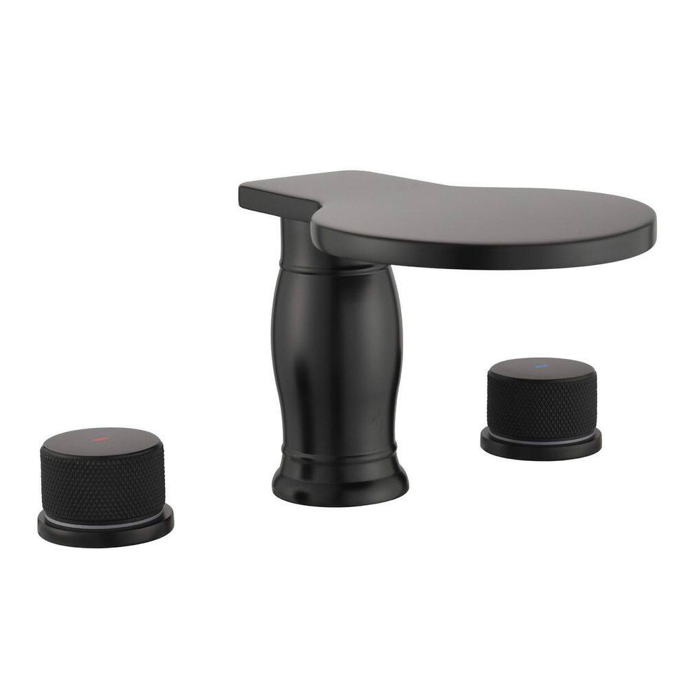 Carlois 8 in. Widespread Double Handle Bathroom Faucet in Matte Black( Bathtub/Basin faucet) price history on PriceWatchPro