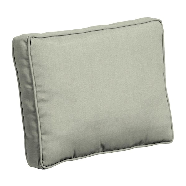 ARDEN SELECTIONS ProFoam 24 in. x 19 in. Light Grey Rectangle Outdoor Plush Deep Seat Pillow Back