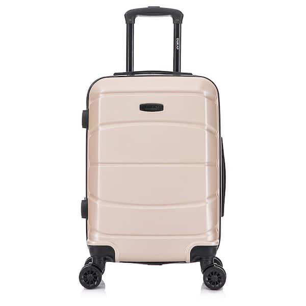 DUKAP Sense Lightweight Hardside Spinner Luggage 20 in. Carry-On Champagne