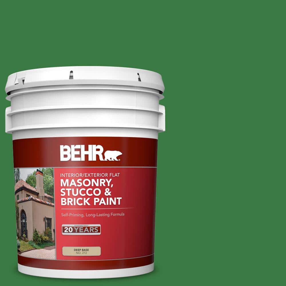 5 gal. #M390-7 Hills of Ireland Flat Interior/Exterior Masonry, Stucco and 