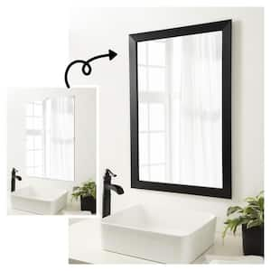 Mirror Makeover Brushed Black 17.25 in. W x 27.25 in. H Bathroom Mirror Frame Border Kit-Fits a 16x26 mirror