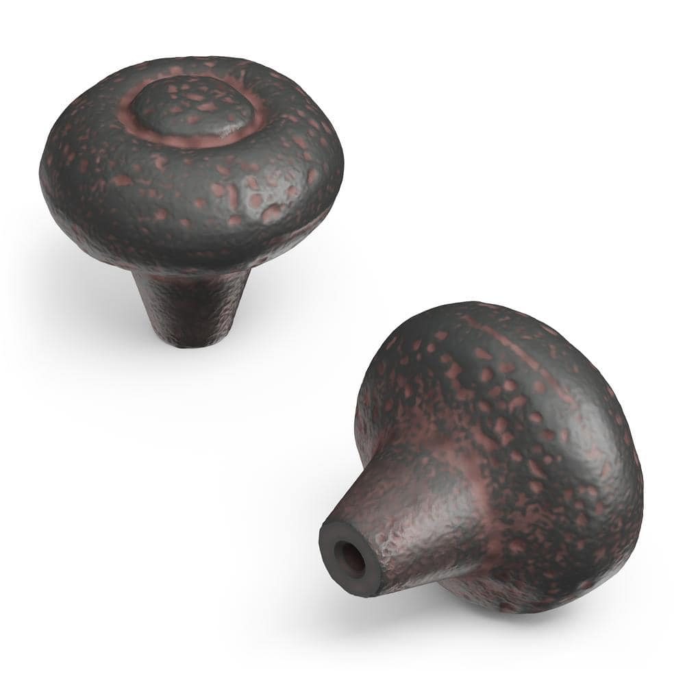 Refined Rustic Collection 1-1/2 in. Rustic Iron Mushroom Cabinet Knob (10-Pack) price history on PriceWatchPro