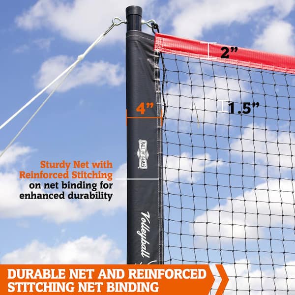 UISEBRT 4m Filet de Badmintonnet d'extérieur Réglable en Hauteur pour