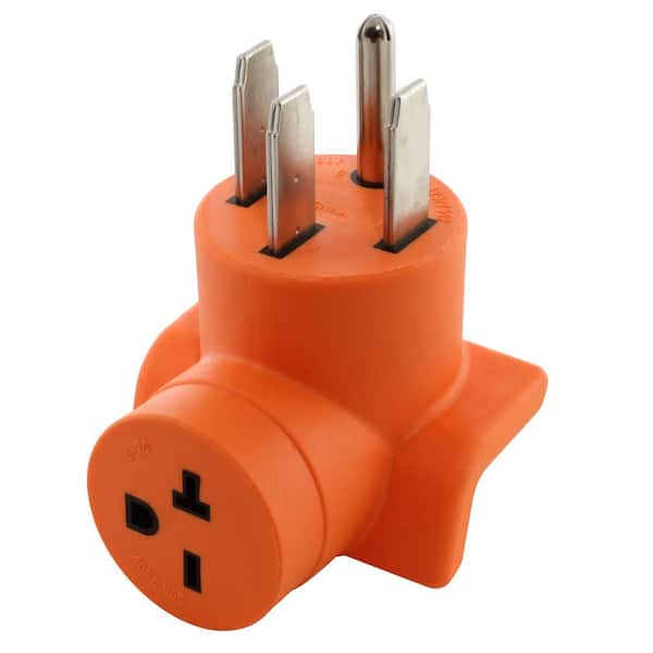 AC WORKS Range/Generator Outlet to HVAC/Power Tool Adapter and 4-Prong 14-50P Plug to 15/20 Amp 250-Volt NEMA 6-20R Adapter