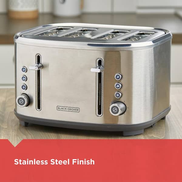 Black+decker 2-Slice Toaster, Stainless Steel, Silver
