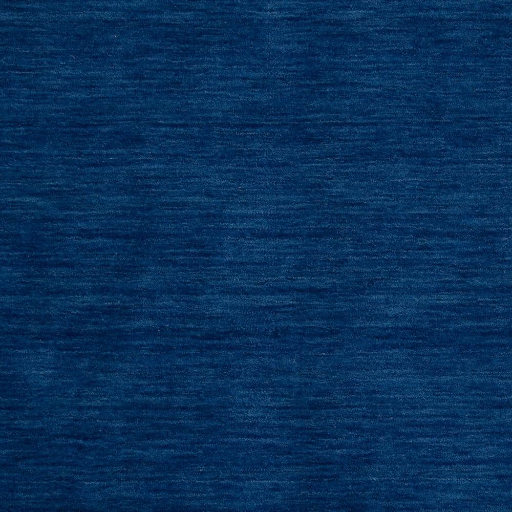 Playful Navy Hand-Tufted Wool Kids Rug 5' x 8'