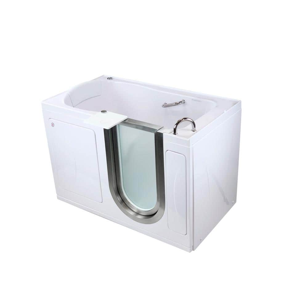 Ella Elite Acrylic 52 in. Soaking WalkIn Tub in White with Heated Seat