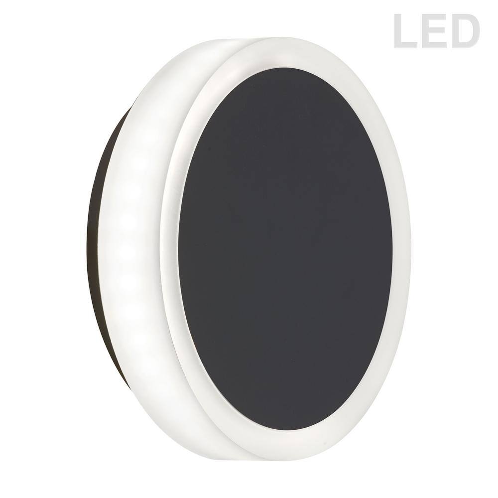 Modern Black and Chrome 6" LED Wall Sconce with Dimmable Ambient Light