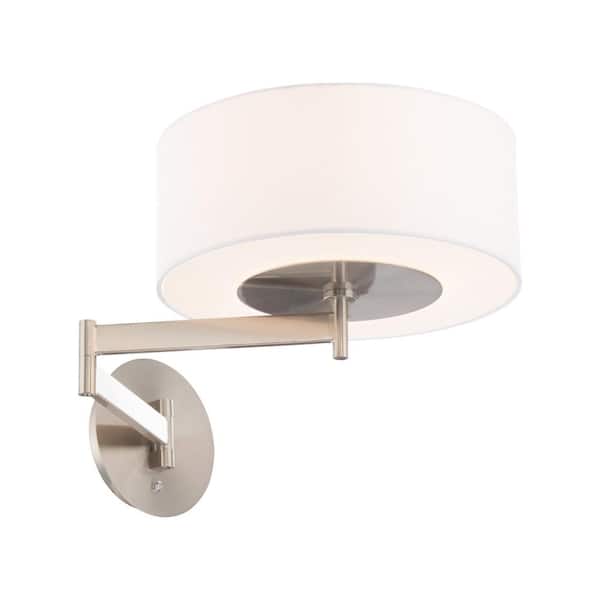 WAC Lighting Chelsea 23 in. Brushed Nickel Integrated LED Swing Arm Wall Light 3000K