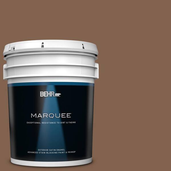 BEHR MARQUEE 5 gal. Home Decorators Collection #HDC-SP14-6 Tilled Earth Satin Enamel Exterior Paint & Primer