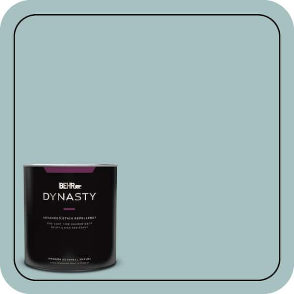 BEHR DYNASTY 1 qt. #500F-4 Swan Sea Eggshell Enamel Interior Stain-Blocking Paint and Primer
