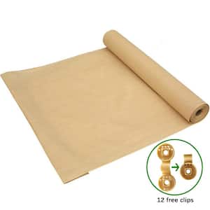 8 ft. x 100 ft. Shade Fabric for Pergola/Patio/Garden Shade Panel with Clips, Wheat