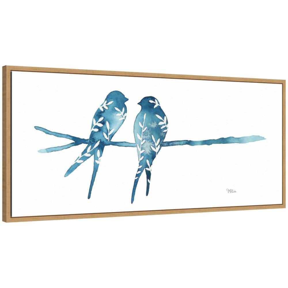Sylvie "Botanical Birds" by Julie Maida Framed Birds Art Print 40 in. x 18 in.