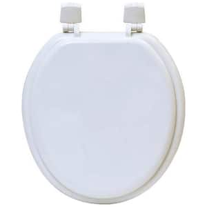 Round Closed Front Toilet Seat in White