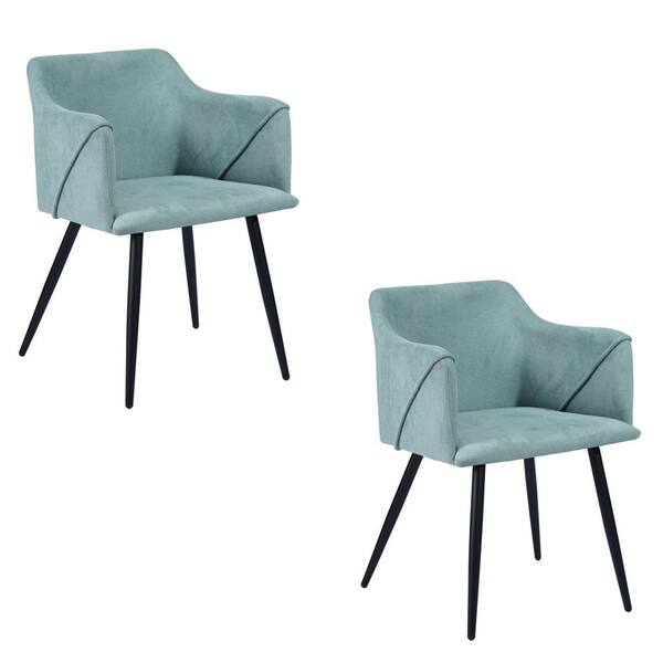 sumyeg Light Green Upholstered Dining Chair Stylish Side Chairs (Set of 2)