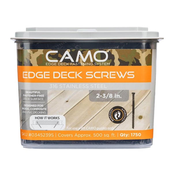 CAMO 2-⅜ in. 316 Stainless Steel Trimhead Hidden Edge Deck Screw (1750-Count)