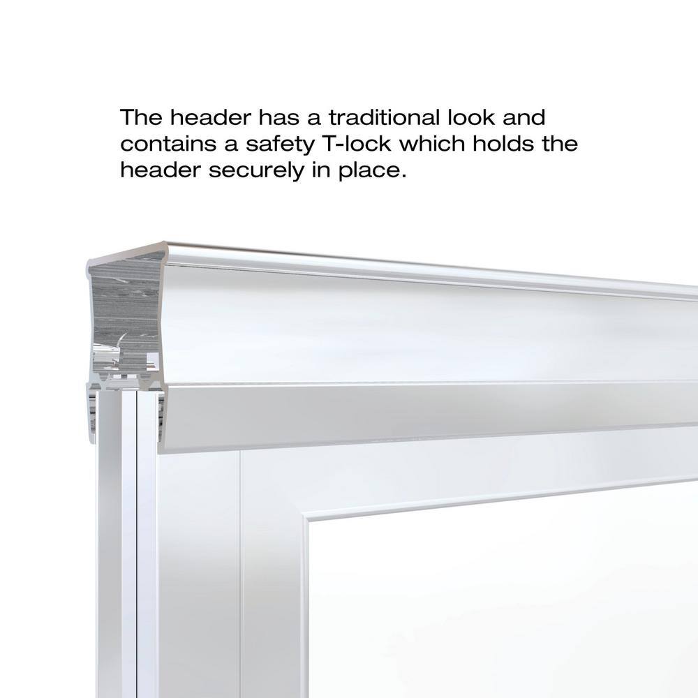 Deluxe 71.5" High x 47" Wide Chrome Framed Sliding Shower Door