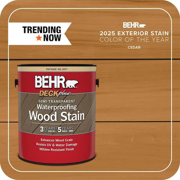 1 gal. #ST-146 Cedar Semi-Transparent Waterproofing Exterior Wood Stain