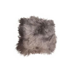 Icelandic Gray Brisa 15 in. x 15 in. Sheepskin Chair Pad