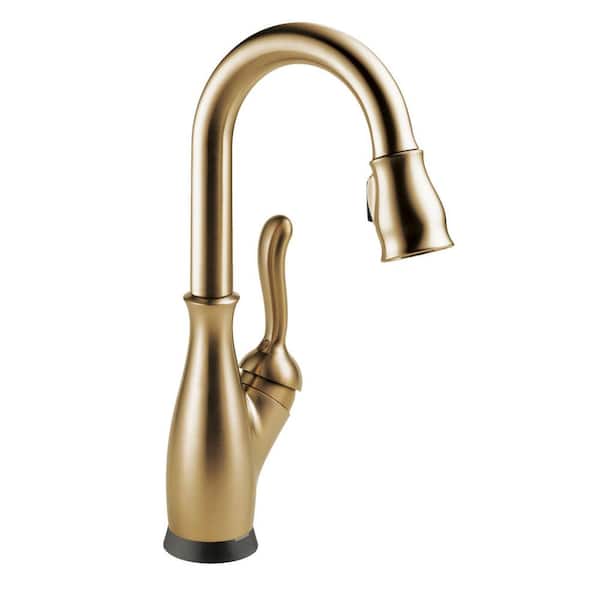 Delta Leland Touch2O with Touchless Technology Single Handle Bar Faucet in Champagne Bronze
