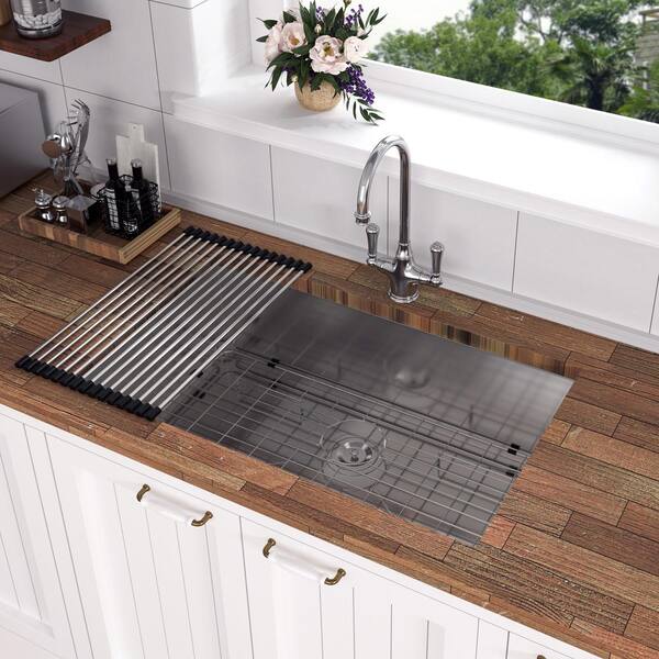 RAINLEX 33 in. L x 19 in. W Undermount Single Bowl 18-Gauge