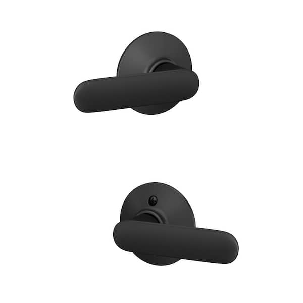 Davlin Matte Black Passage Hall/Closet Door Handle