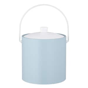 RAINBOW 3 qt. Light Blue Ice Bucket with Acrylic Cover