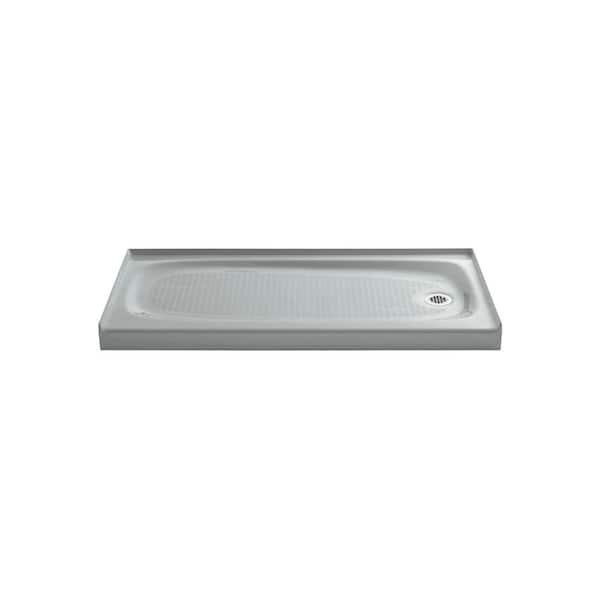 KOHLER Salient 60 in. x 30 in. Single Threshold Shower Base in Ice Grey