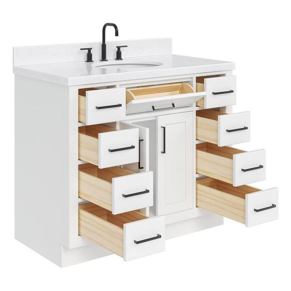 ARIEL Hepburn 42 in. W x 22 in. D x 36 in. H Single Sink