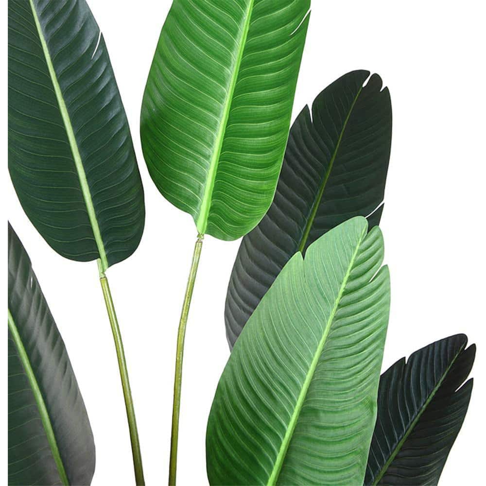 5 ft. Green Artificial Bird of Paradise Plant in Woven Basket