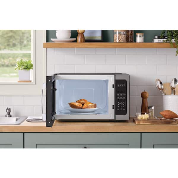 1.5 cu. ft. Electric 1000-Watt Countertop Microwave in Stainless Steel with 6-Heating Functions
