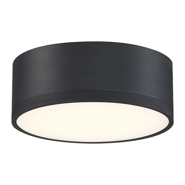 Access Lighting Beat 6.75 in. Transitional Black, White Integrated LED Flush Mount