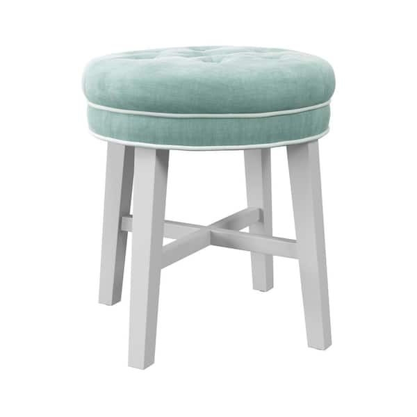 white vanity stool