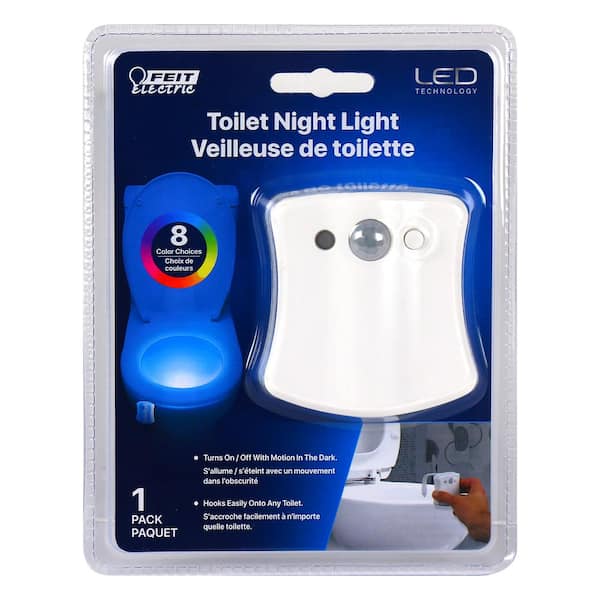 1/2Pack Toilet Night Light 8 Colors Changing LED Automatic PIR Motion  Sensor Toilet Night Light