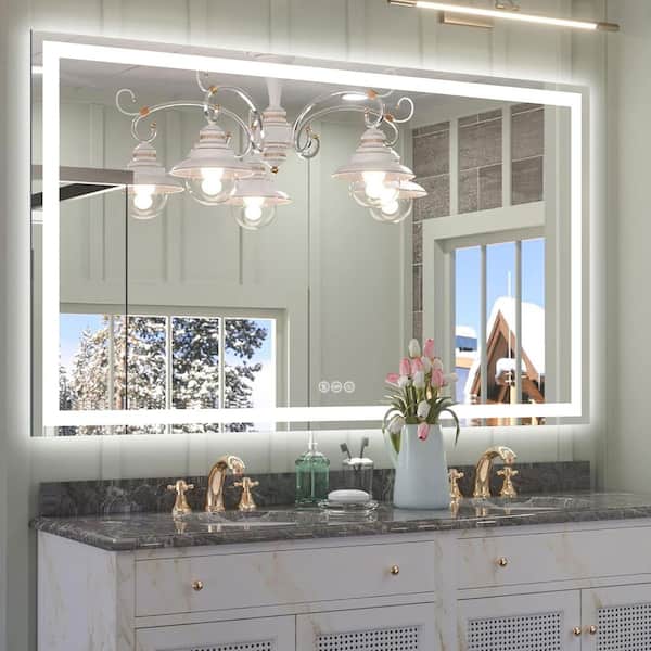 QK65 white / mirror & DCS DEADBEATS 完成品 Sxiawe 36 in. W x 60 in. H Rectangular Frameless LED Front Light