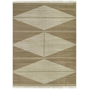 Maxine Tan 5 ft. x 7 ft. Geometric Area Rug