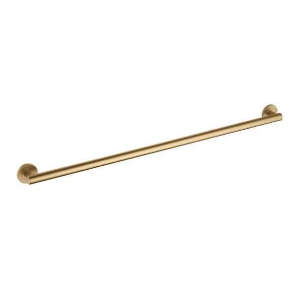 36 in. Concealed Screw Grab/Assist Bar Shower/Toilet Grab Bar for Handicapped or Elderly in Brushed Brass