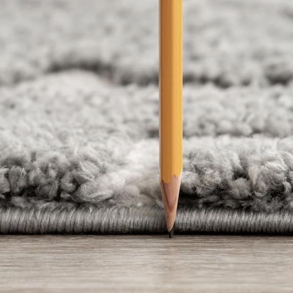 Artisan Shag Gray 9 ft. x 12 ft. Abstract Indoor Area Rug