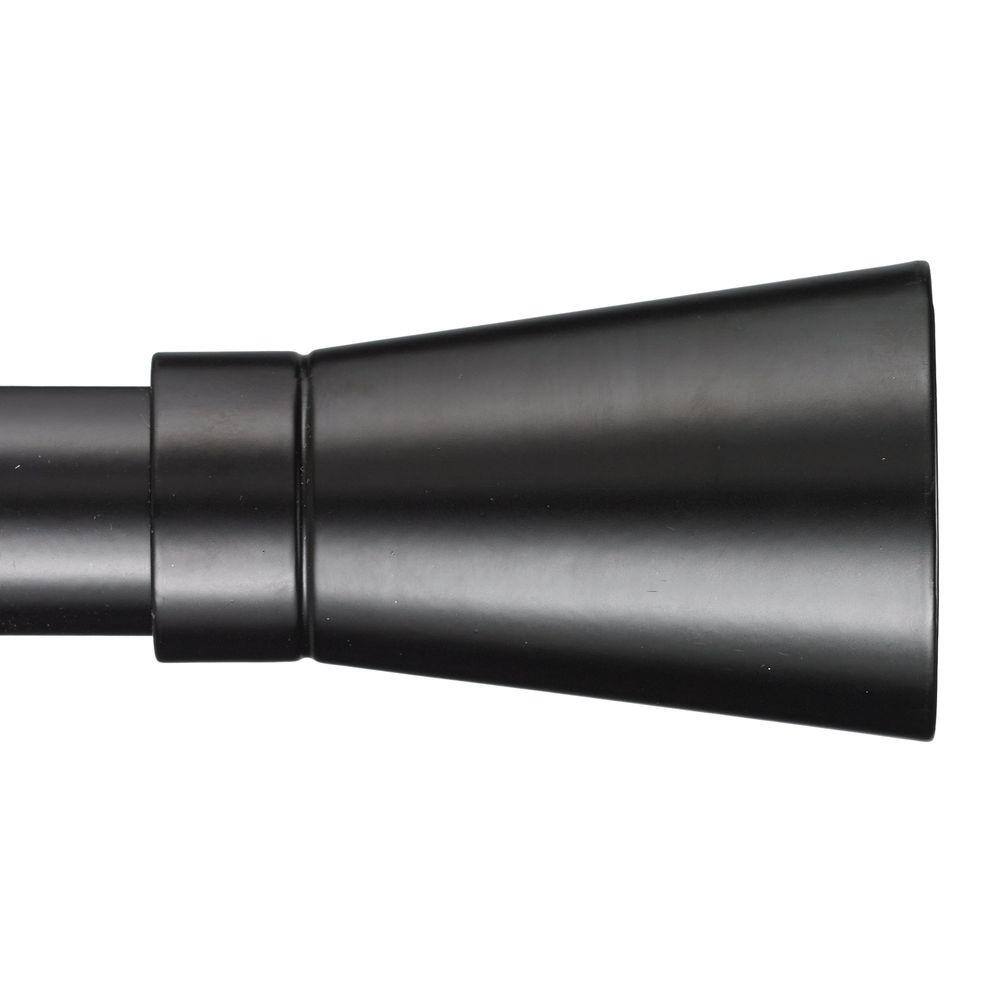 Linea 4 ft. Non-Telescoping Single Curtain Rod in Distressed Wood