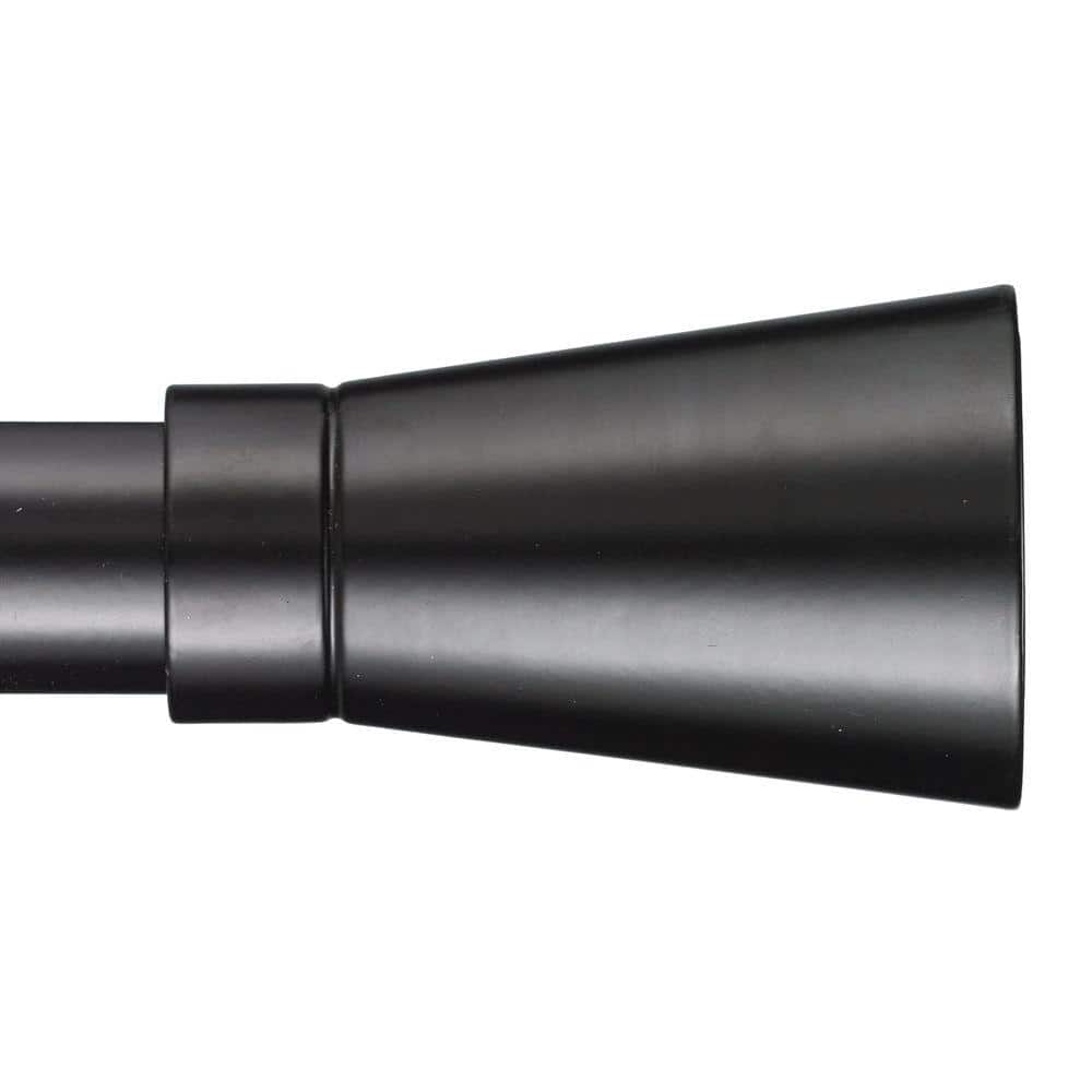 Linea 6 ft. Non-Telescoping Single Curtain Rod in Distressed Wood