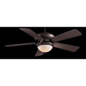 Supra 52 in. LED Indoor Oil Rubbed Bronze Ceiling Fan with Light and Remote Control