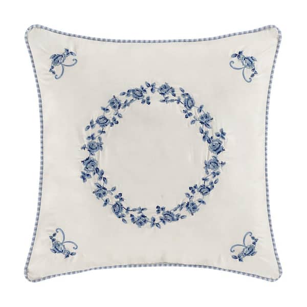 Unbranded Rialto White Polyester 16x16" Square Decorative Throw Pillow