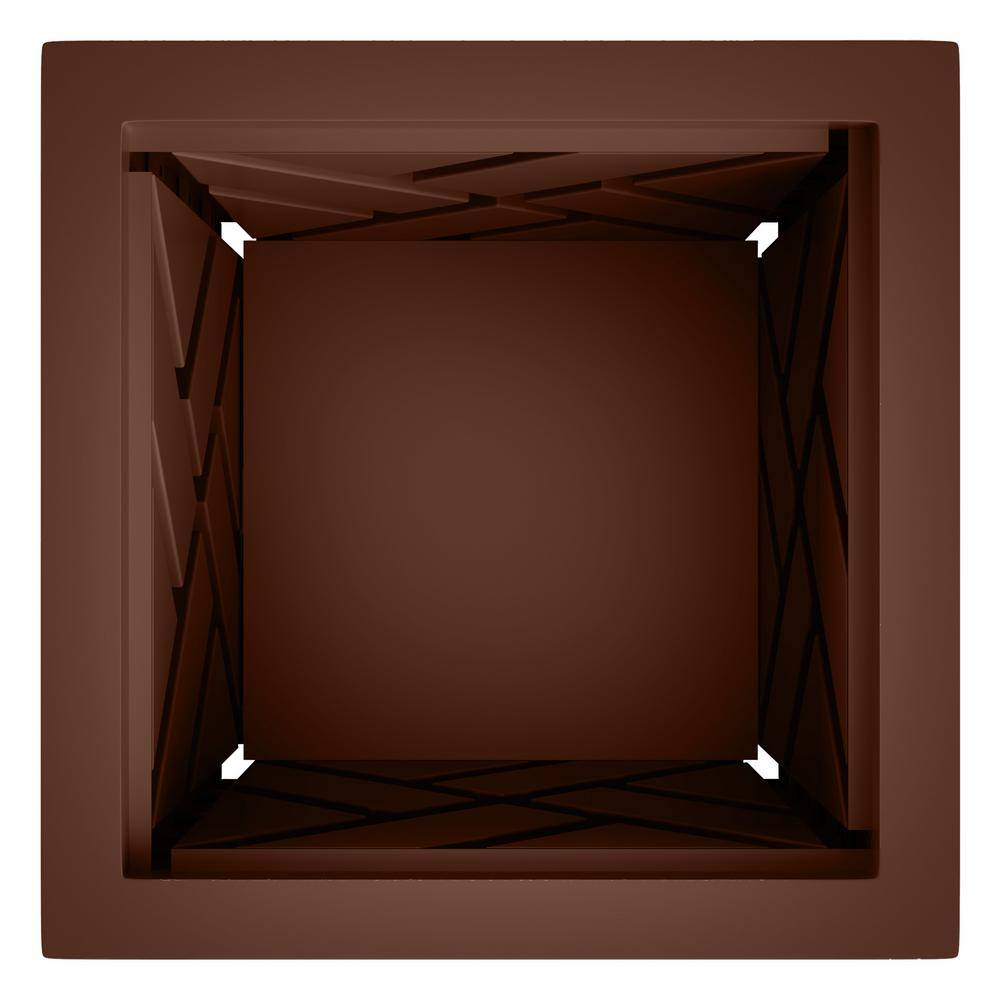 15.5-Inch Brown Polypropylene Lattice Design Planter Box