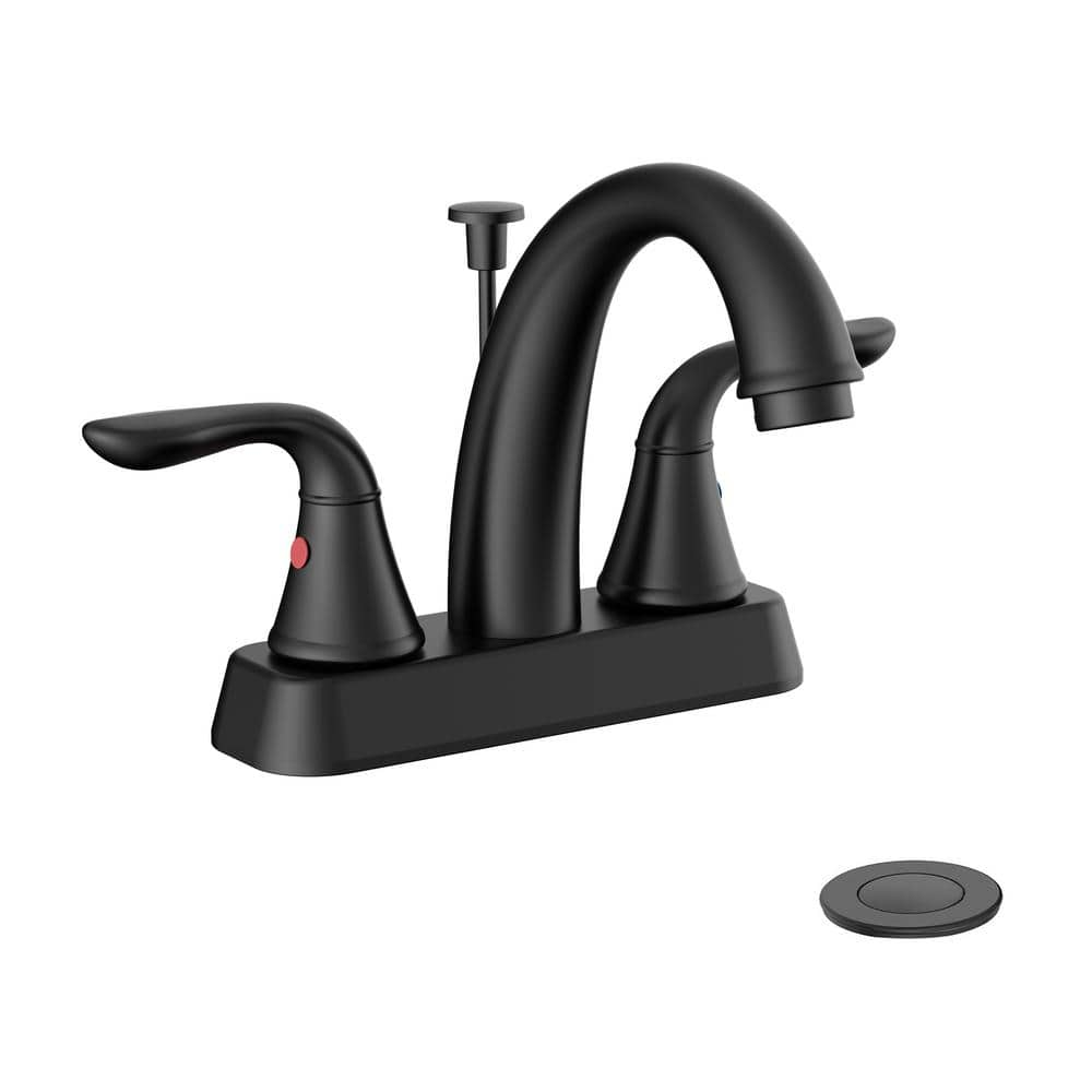 PRIVATE BRAND UNBRANDED Ivie 4 in. Centerset 2-Handle Bathroom Faucet ...