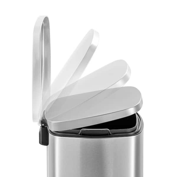 QUALIAZERO 75L Stainless Steel Step Trash Can - Hands-Free Kitchen Bin With Soft Close Lid - View #5